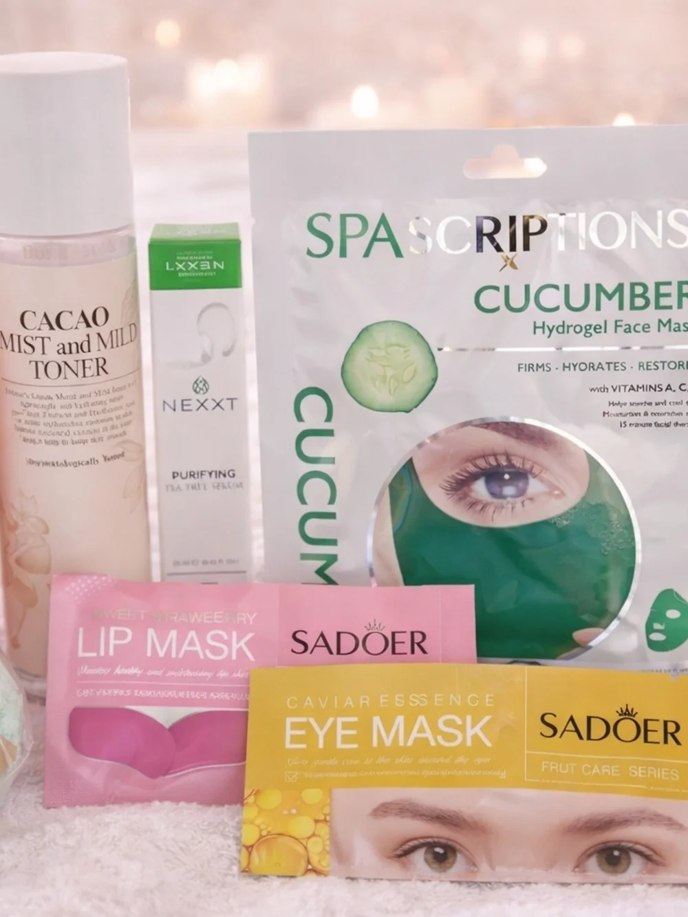 ✨️🧼Self-Care Beauty Bundle Skincare Set w/ Face Masks, Toner, Serum & Bath Bomb